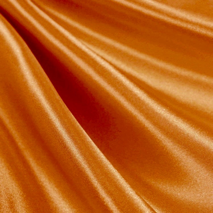 Eliza ORANGE Shiny Heavy Bridal Wedding Satin Fabric by the Yard - 10009