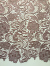 Maggie DARK MAUVE Guipure Venice Heavy Lace Fabric by the Yard - 10019