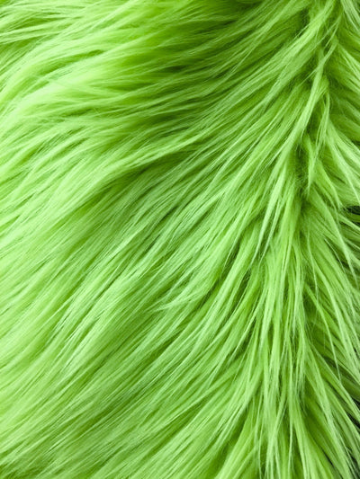Eden LIME GREEN Shaggy Long Pile Soft Faux Fur Fabric for Fursuit, Cosplay Costume, Photo Prop, Trim, Throw Pillow, Crafts