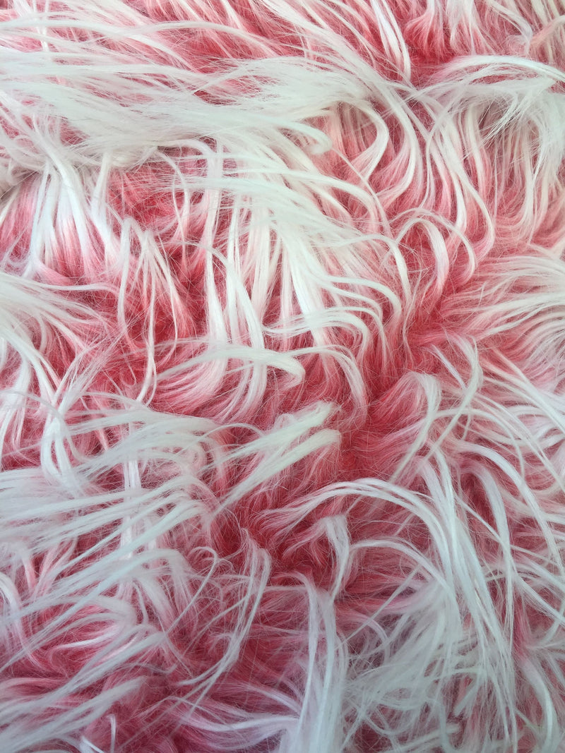 Bethany RED Frost 2.5 Inch Mongolian Long Pile Soft Faux Fur Fabric for Fursuit, Cosplay Costume, Photo Prop, Trim, Throw Pillow, Crafts