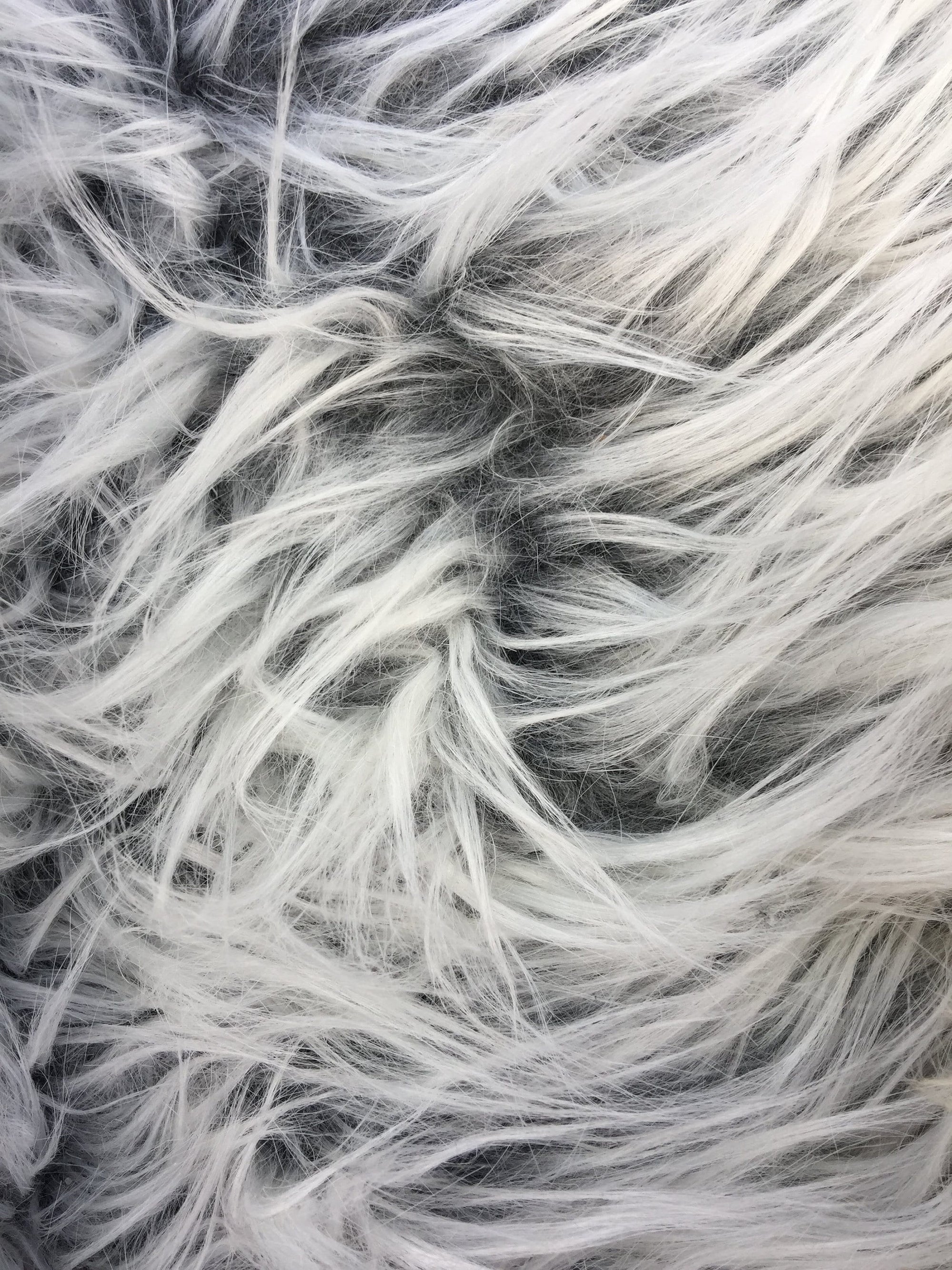 Bethany CHARCOAL Frost Mongolian Long Pile Soft Faux Fur Fabric for Fursuit, Cosplay Costume, Photo Prop, Trim, Crafts