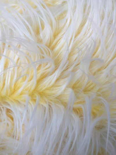 Bethany YELLOW Frost 2.5 Inch Mongolian Long Pile Soft Faux Fur Fabric for Fursuit, Cosplay Costume, Photo Prop, Trim, Throw Pillow, Crafts
