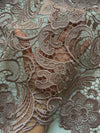 Maggie DARK MAUVE Guipure Venice Heavy Lace Fabric by the Yard - 10019