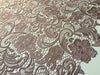 Maggie DARK MAUVE Guipure Venice Heavy Lace Fabric by the Yard - 10019