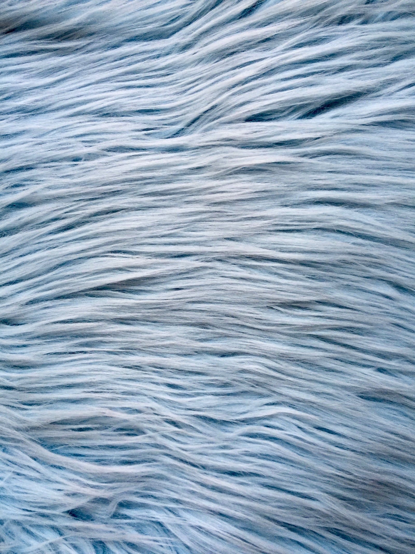 Eden LIGHT BLUE Shaggy Long Pile Soft Faux Fur Fabric for Fursuit, Cosplay Costume, Photo Prop, Trim, Throw Pillow, Crafts
