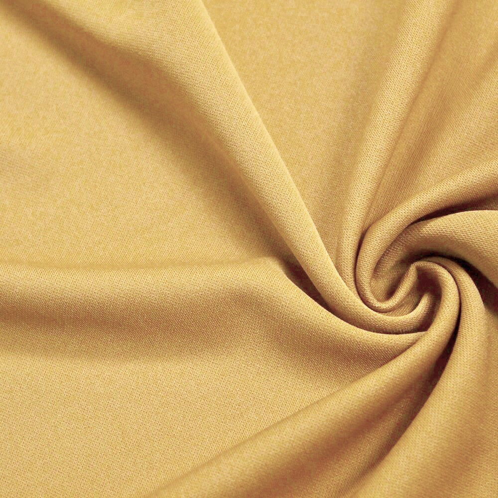 Evie BEIGE GOLD Polyester (Not Neoprene) Scuba Double Knit Fabric by the Yard - 10021