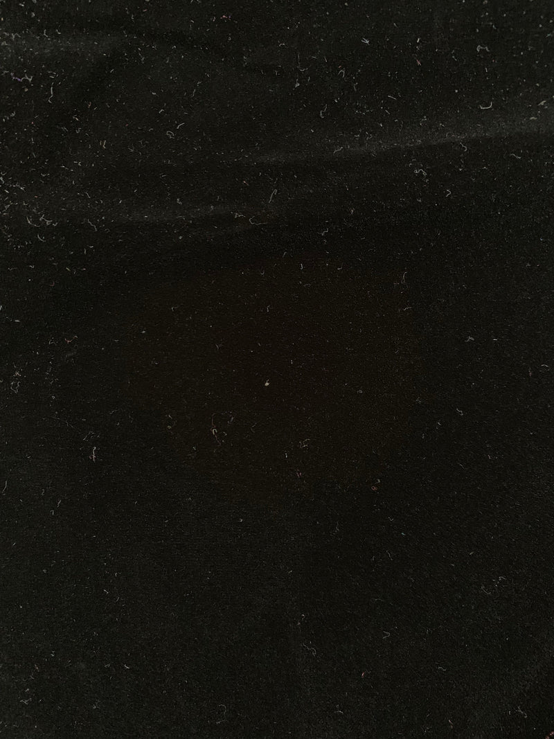 Camryn BLACK Polyester Non-Stretch Velvet Fabric for Light Use Upholstery, Book Cover, Lining, Costumes, Crafts - 10126