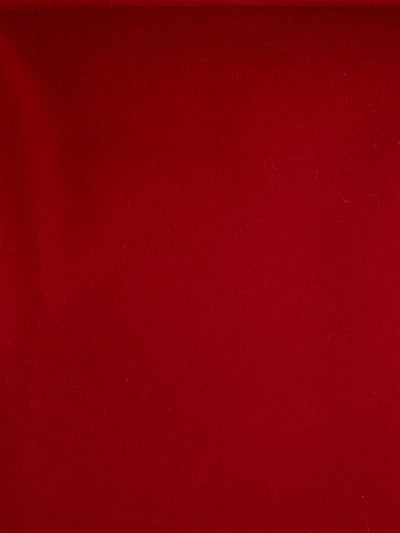 Camryn RED Polyester Non-Stretch Velvet Fabric for Light Use Upholstery, Book Cover, Headboard, Lining, Costumes, Crafts - 10126