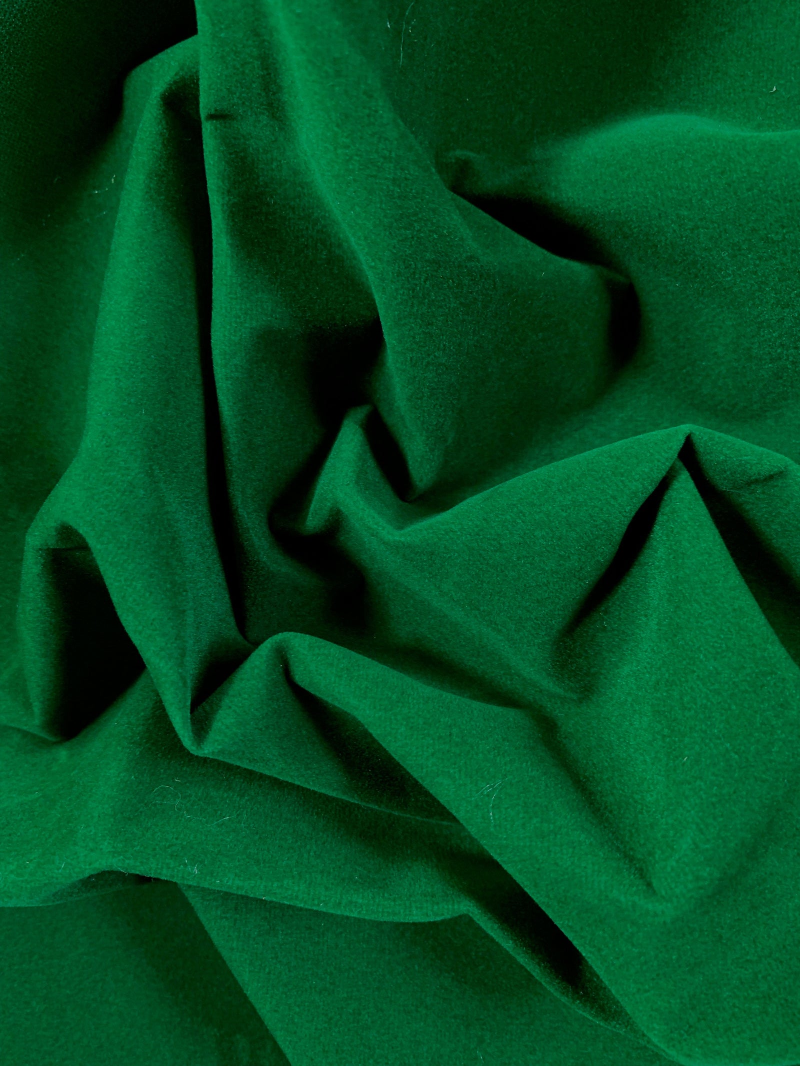 Camryn GREEN Polyester Non-Stretch Velvet Fabric for Light Use Upholstery, Book Cover, Headboard, Lining, Costumes, Crafts - 10126
