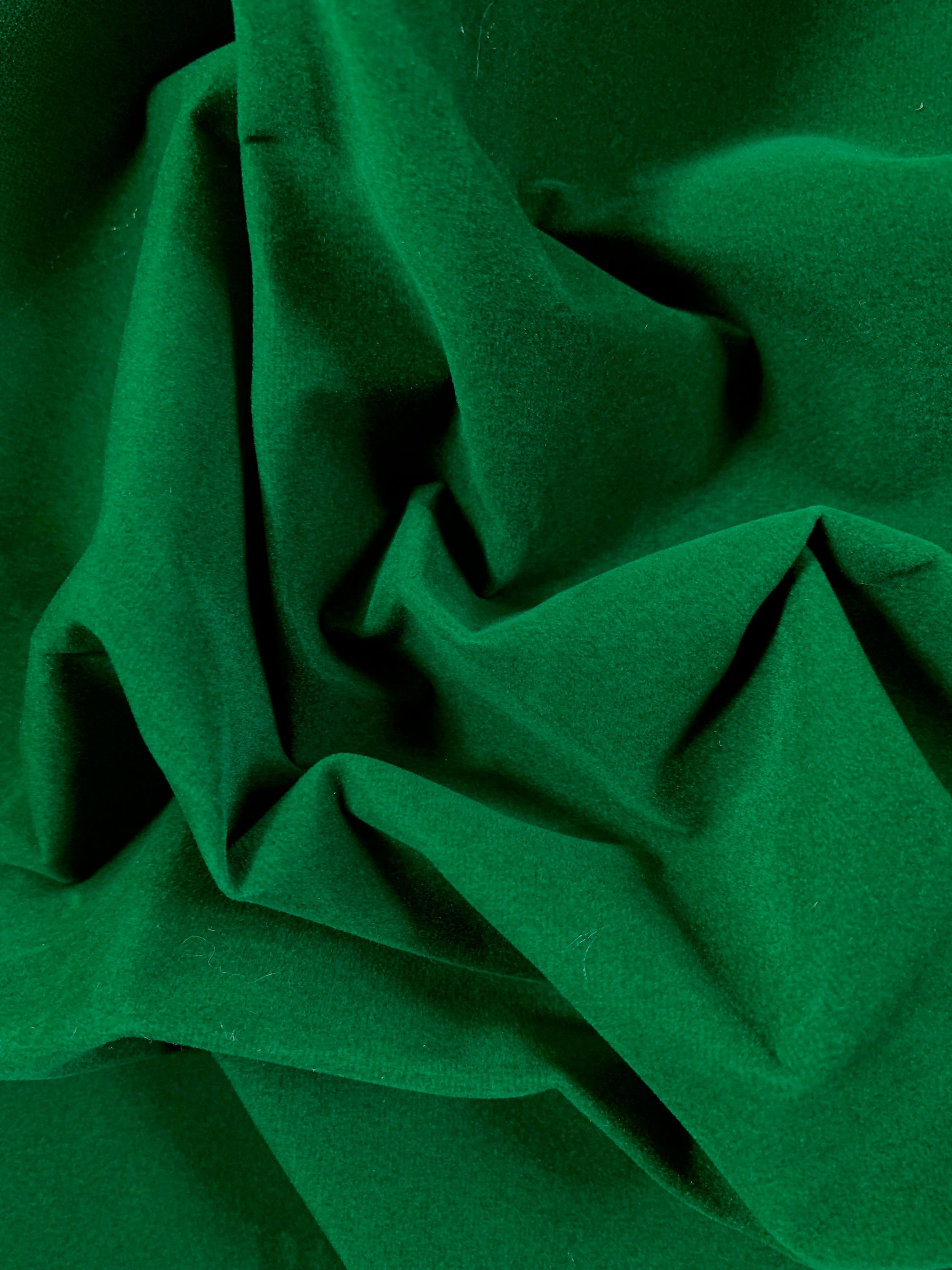 Camryn GREEN Polyester Non-Stretch Velvet Fabric for Light Use Upholstery, Book Cover, Headboard, Lining, Costumes, Crafts - 10126