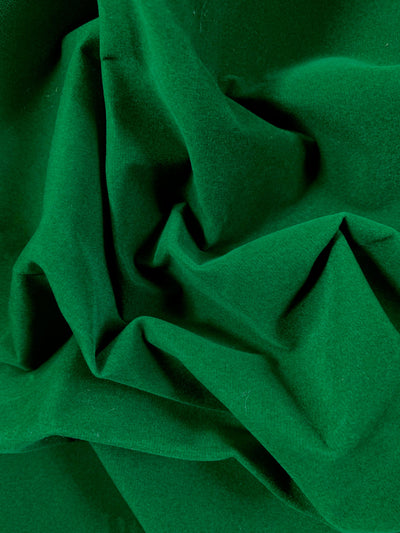 Camryn GREEN Polyester Non-Stretch Velvet Fabric for Light Use Upholstery, Book Cover, Headboard, Lining, Costumes, Crafts - 10126