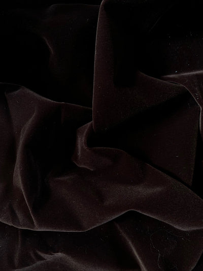 Camryn BROWN Polyester Non-Stretch Velvet Fabric for Light Use Upholstery, Book Cover, Headboard, Lining, Costumes, Crafts - 10126