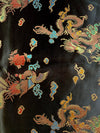 Hope BLACK Dragon Brocade Chinese Satin Fabric by the Yard - 10040