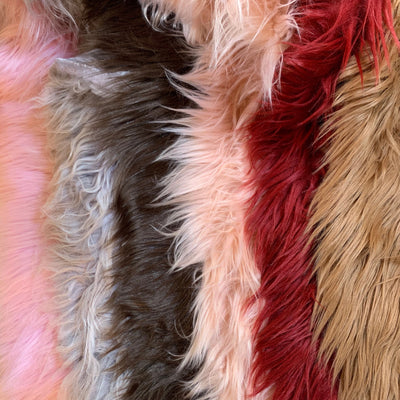 Wren VARIOUS COLORS Soft Faux Fur Fabric Scraps/Remnants/Off Cuts for Collage, Jig & Fly Tying, Doll, Hair, Hat Crafts - 10136
