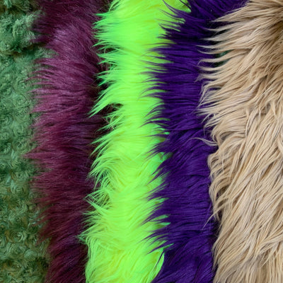 Wren VARIOUS COLORS Soft Faux Fur Fabric Scraps/Remnants/Off Cuts for Collage, Jig & Fly Tying, Doll, Hair, Hat Crafts