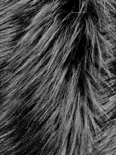 Sasha BLACK 2 Inch Long Pile Soft Luxury Faux Fur Fabric Fursuit, Cosplay Costume, Photo Prop, Trim, Throw Pillow, Crafts