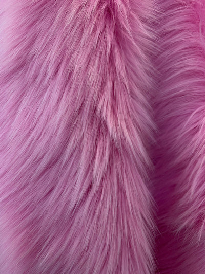 Sasha PINK 2 Inch Long Pile Soft Luxury Faux Fur Fabric Fursuit, Cosplay Costume, Photo Prop, Trim, Throw Pillow, Crafts