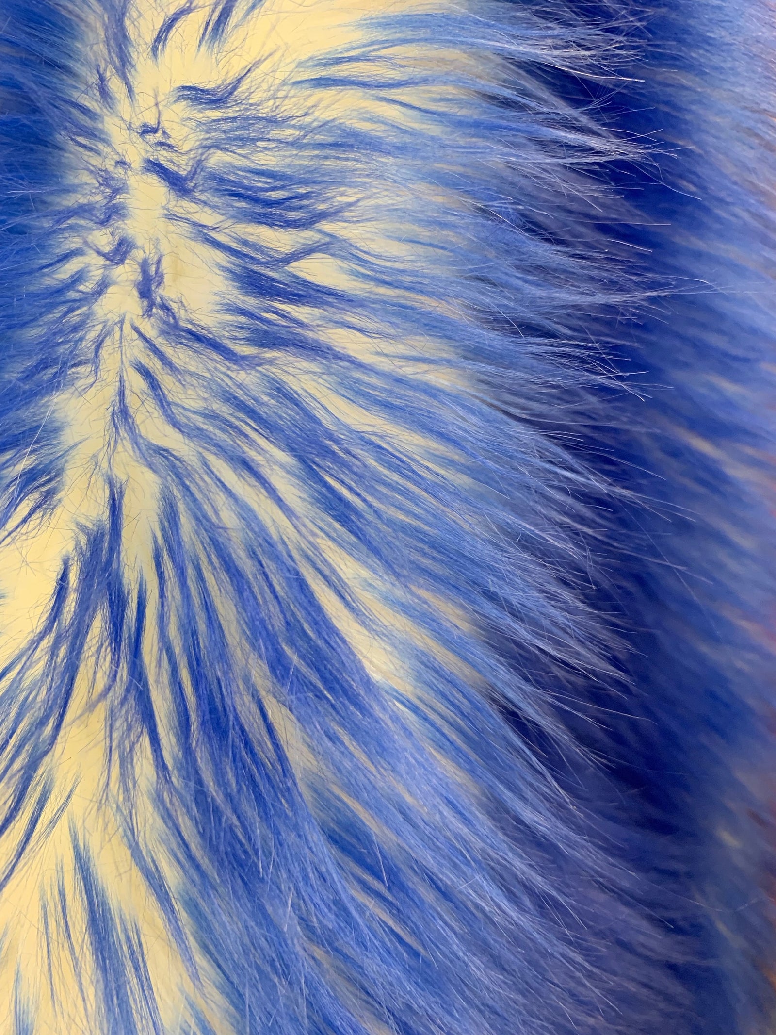 Bristol ROYAL BLUE Tip Candy Shag Long Pile Soft Faux Fur Fabric for Fursuit, Cosplay Costume, Photo Prop, Trim, Throw Pillow, Crafts