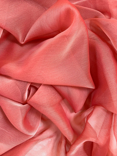 Jolene DARK CORAL Polyester Two-Tone Chiffon Fabric by the Yard - 10135