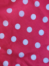 Alicia WHITE Polka Dots on PINK Polyester Cotton Fabric by the Yard - 10099