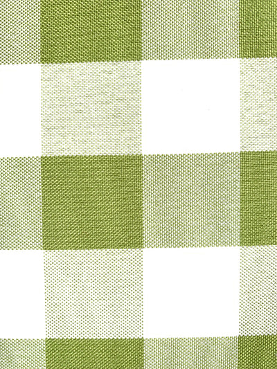 Camille APPLE GREEN 1" Big Checkered Gingham Pattern Poly Poplin Fabric by the Yard - 10049