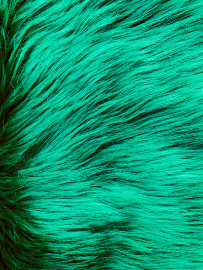 Sasha EMERALD GREEN 2 Inch Long Pile Soft Luxury Faux Fur Fabric Fursuit, Cosplay Costume, Photo Prop, Trim, Throw Pillow, Crafts