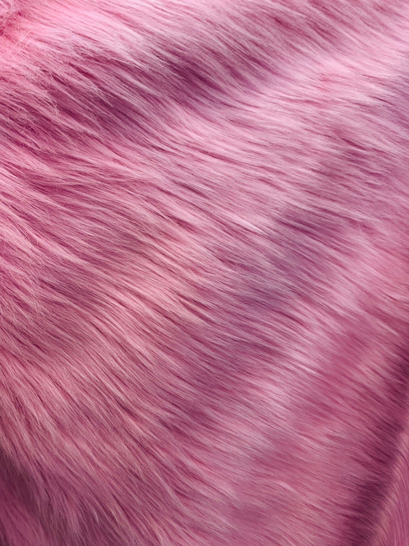 Sasha PINK 2 Inch Long Pile Soft Luxury Faux Fur Fabric Fursuit, Cosplay Costume, Photo Prop, Trim, Throw Pillow, Crafts