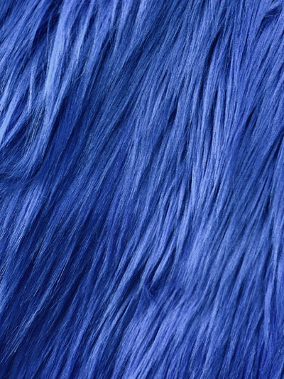 Sasha ROYAL BLUE 2 Inch Long Pile Soft Luxury Faux Fur Fabric Fursuit, Cosplay Costume, Photo Prop, Trim, Throw Pillow, Crafts