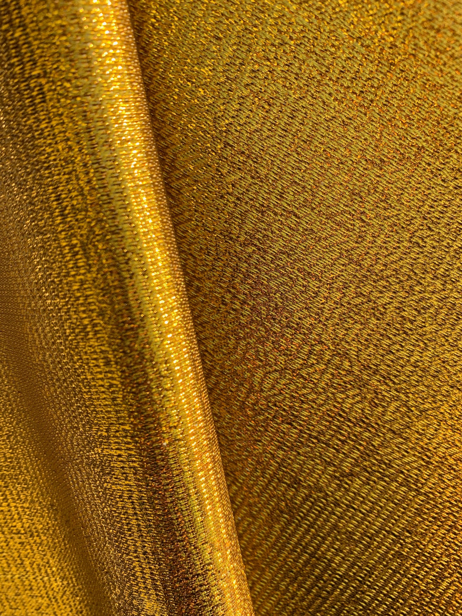 Kenzie BRIGHT GOLD Light Weight Lamé Fabric by the Yard  - 10059