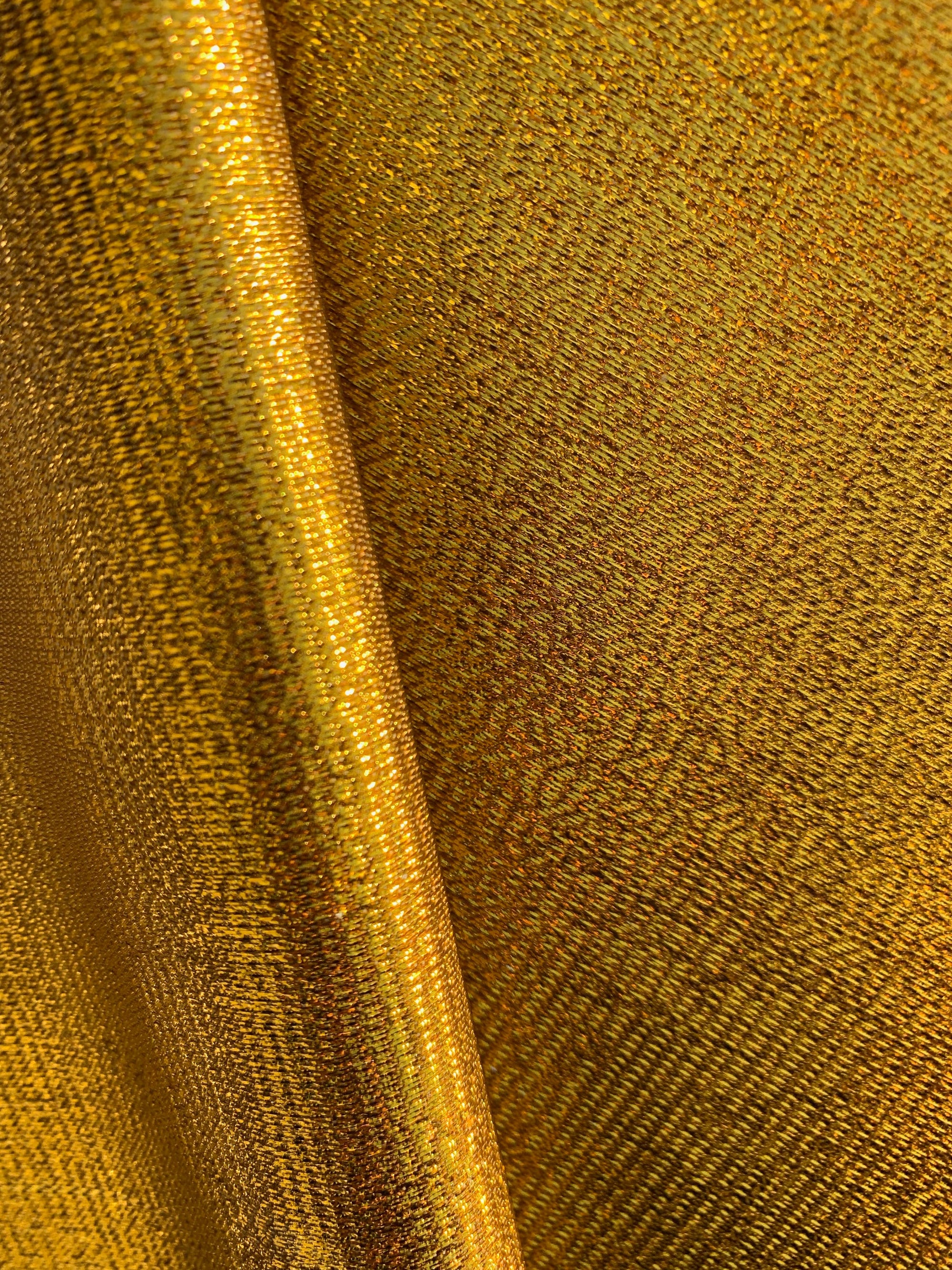 Kenzie BRIGHT GOLD Light Weight Lamé Fabric by the Yard  - 10059