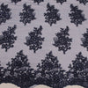 Brianna NAVY BLUE Polyester Floral Embroidery with Sequins on Mesh Lace Fabric by the Yard - 10020