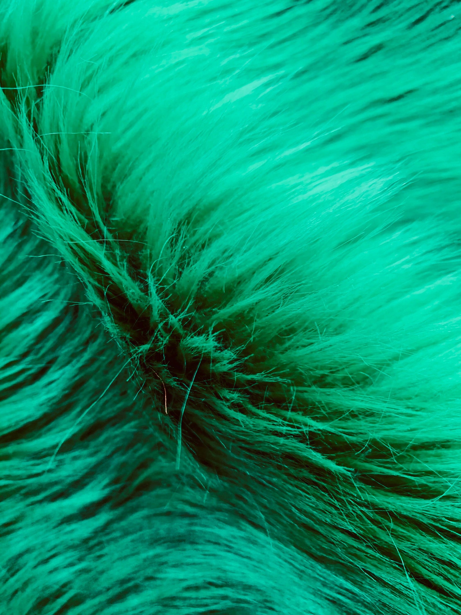 Sasha EMERALD GREEN 2 Inch Long Pile Soft Luxury Faux Fur Fabric Fursuit, Cosplay Costume, Photo Prop, Trim, Throw Pillow, Crafts