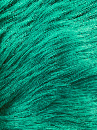 Sasha EMERALD GREEN 2 Inch Long Pile Soft Luxury Faux Fur Fabric Fursuit, Cosplay Costume, Photo Prop, Trim, Throw Pillow, Crafts