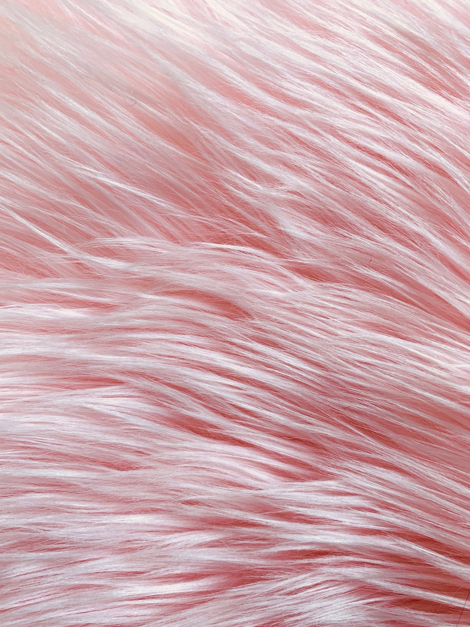 Sasha BABY PINK 2 Inch Long Pile Soft Luxury Faux Fur Fabric Fursuit, Cosplay Costume, Photo Prop, Trim, Throw Pillow, Crafts