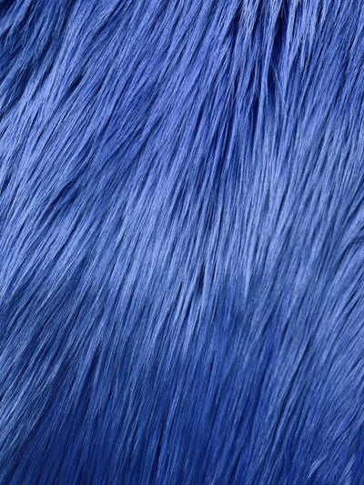 Sasha ROYAL BLUE 2 Inch Long Pile Soft Luxury Faux Fur Fabric Fursuit, Cosplay Costume, Photo Prop, Trim, Throw Pillow, Crafts