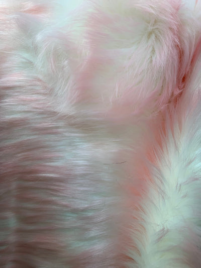 Bristol BABY PINK Tip Candy Shag Long Pile Soft Faux Fur Fabric for Fursuit, Cosplay Costume, Photo Prop, Trim, Throw Pillow, Crafts, etc.