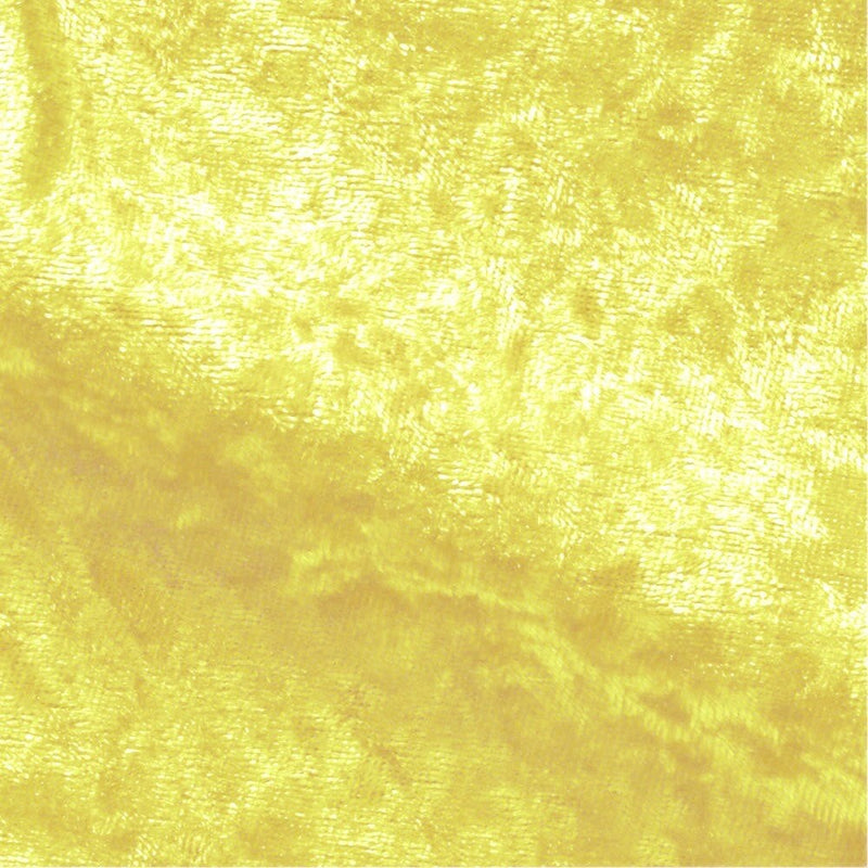 Mya BRIGHT YELLOW Non-Wrinkle Mechanical Stretch Polyester Panne Velvet Fabric by the Yard - 10015