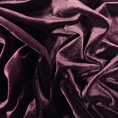 Princess PLUM Polyester Spandex Stretch Velvet Fabric for Bows, Head Wraps, Top Knots, Scrunchies, Clothes, Costumes, Crafts - 10001