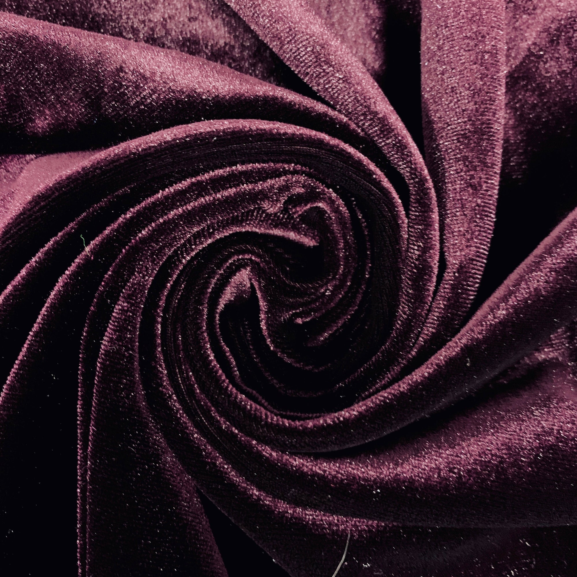 Princess PLUM Polyester Spandex Stretch Velvet Fabric for Bows, Head Wraps, Top Knots, Scrunchies, Clothes, Costumes, Crafts - 10001