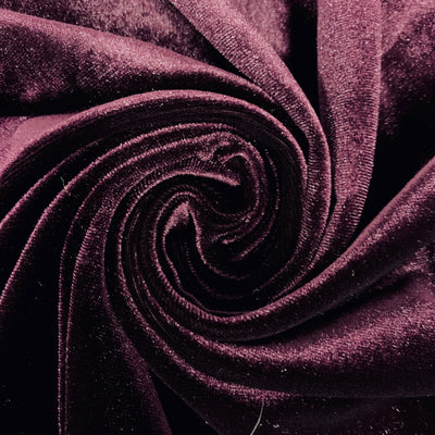 Princess PLUM Polyester Spandex Stretch Velvet Fabric for Bows, Head Wraps, Top Knots, Scrunchies, Clothes, Costumes, Crafts - 10001