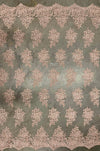 Brianna OLD ROSE Polyester Floral Embroidery with Sequins on Mesh Lace Fabric by the Yard - 10020