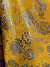Juliet YELLOW Floral Brocade Chinese Satin Fabric by the Yard - 10053