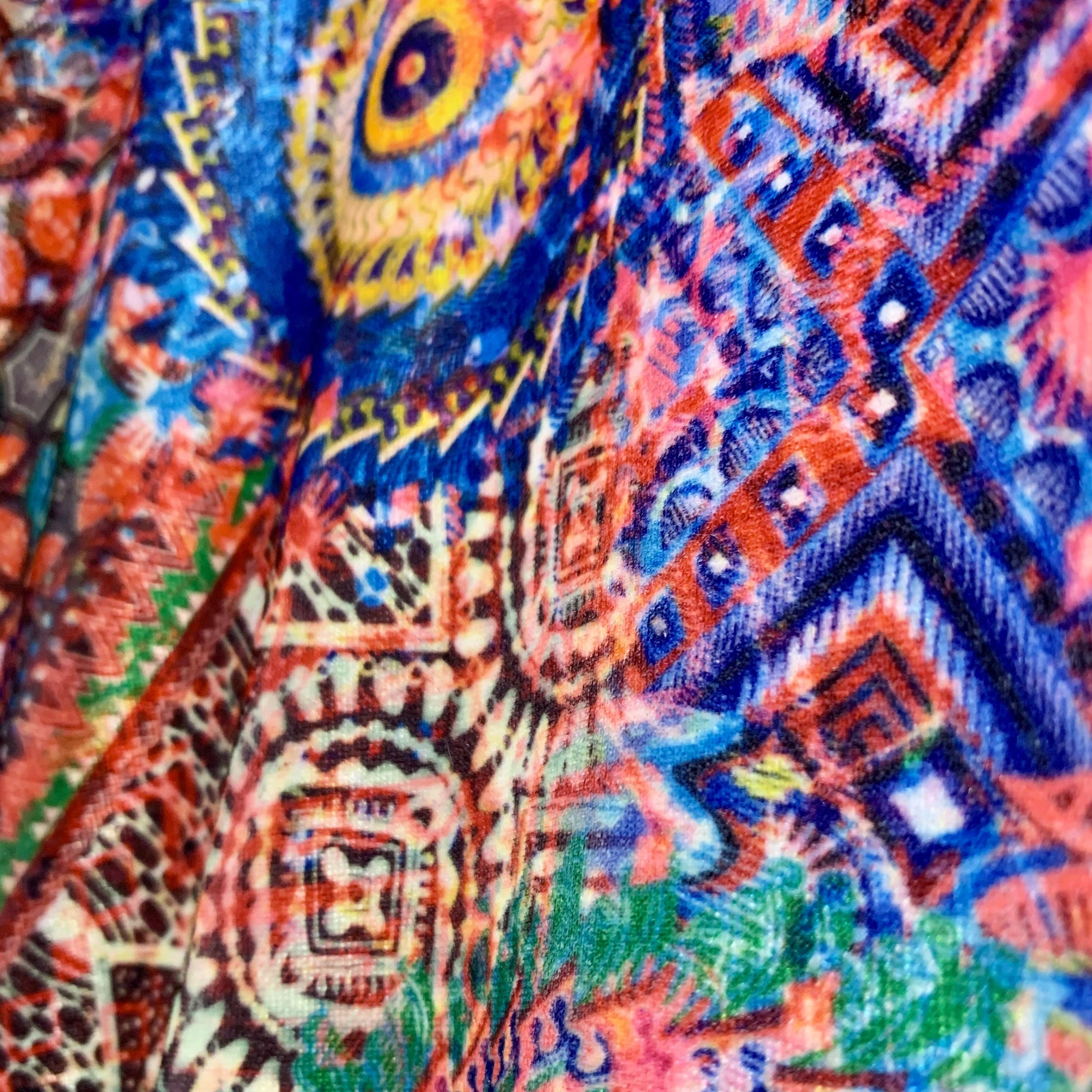 Cameron ABSTRACT PRINT Polyester Stretch Velvet Fabric by the Yard for Tops, Clothes, Dance Wear, Costumes, Crafts - 10163