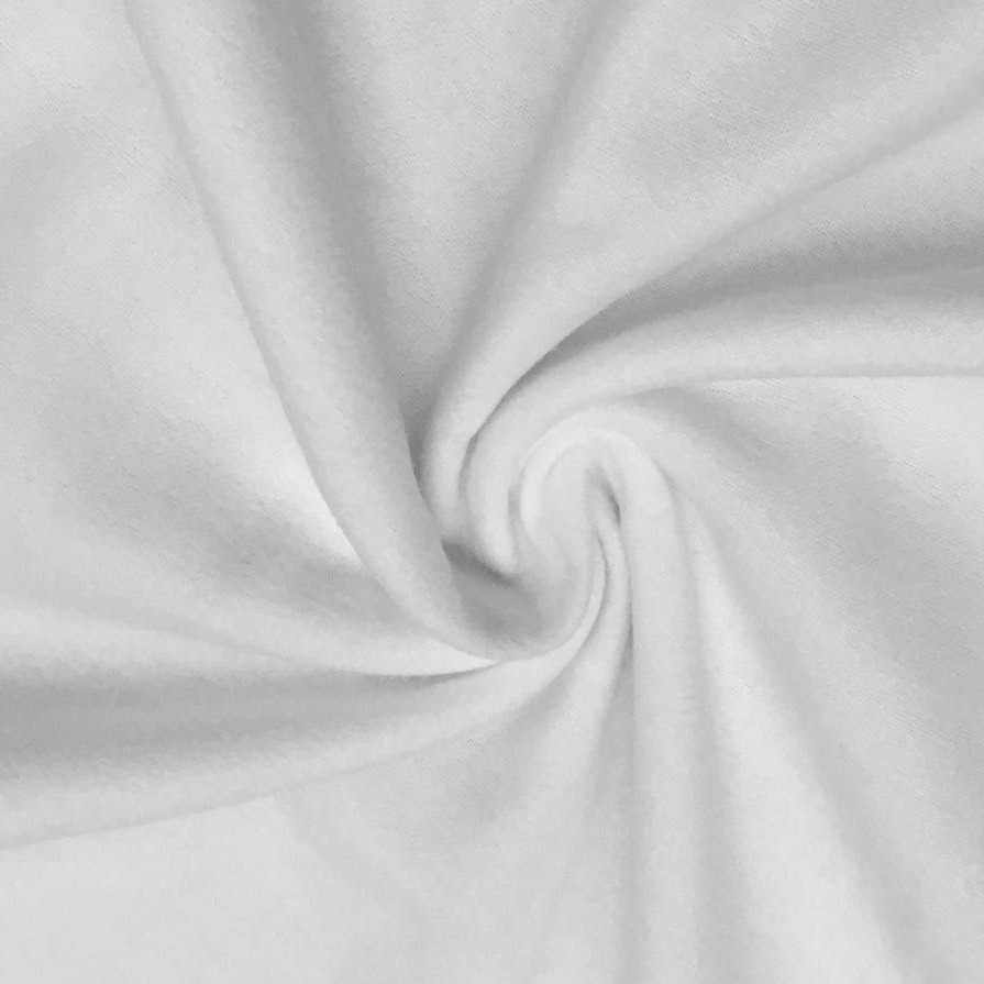Lea WHITE Cotton Flannel Lightweight Fabric for Face Mask, Clothes, Costumes, Crafts  - 10164