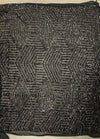 Thea BLACK Geometric Sequins Diamond & Stripes on Mesh Lace Fabric by the Yard - 10026
