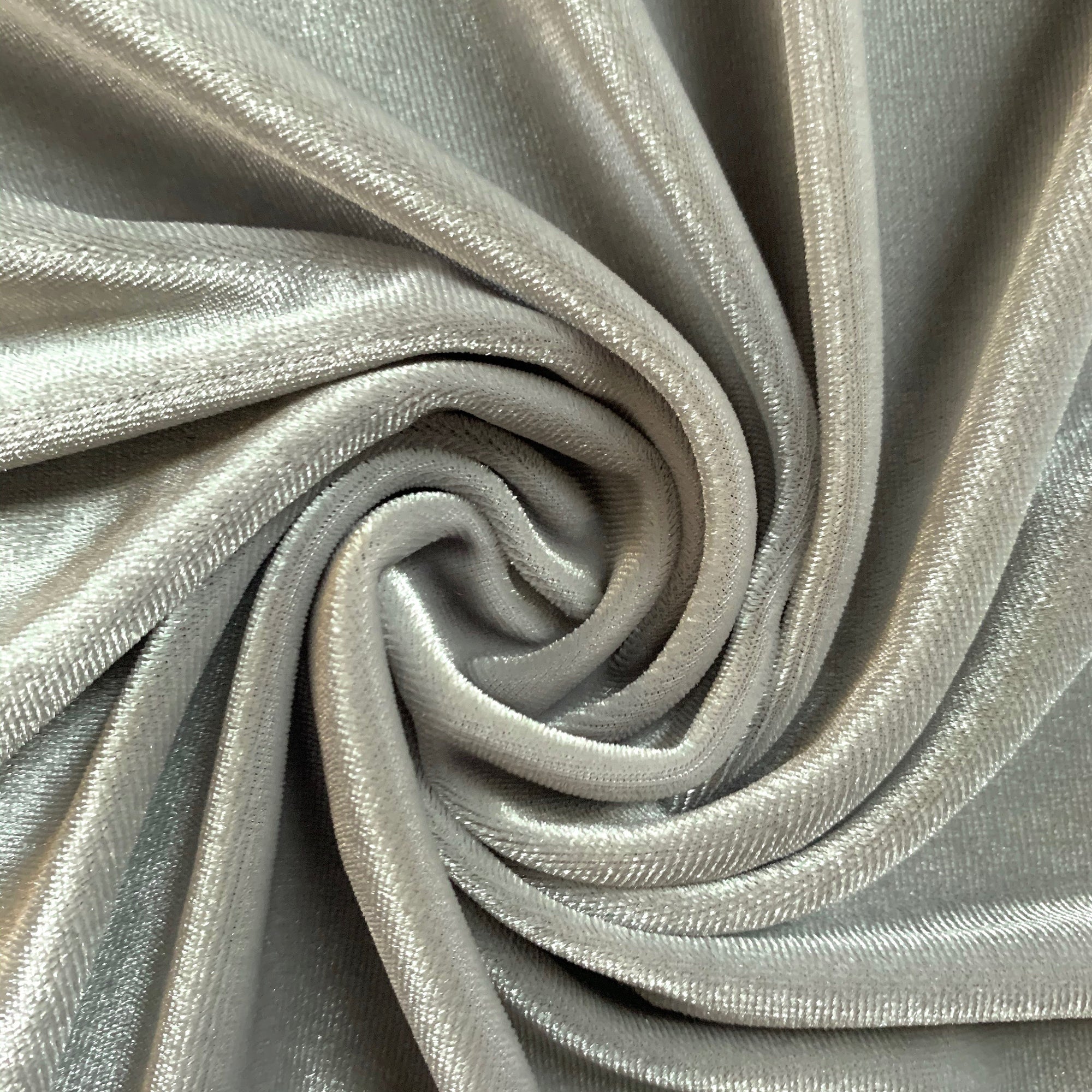 Princess SILVER GREY Polyester Spandex Stretch Velvet Fabric by the Yard for Bows, Top Knots, Head Wraps, Clothes, Costumes, Crafts