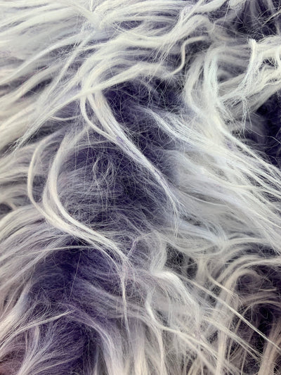 Bethany PURPLE Frost 2 Inch Mongolian Long Pile Soft Faux Fur Fabric for Fursuit, Cosplay Costume, Photo Prop, Trim, Pillow, Crafts