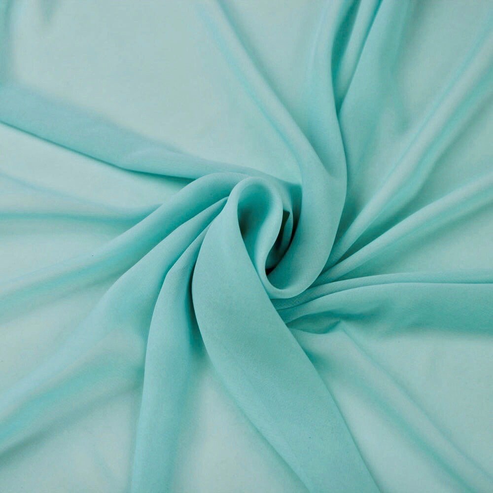 Danielle AQUAMARINE Polyester Hi-Multi Chiffon Fabric by the Yard - 10075