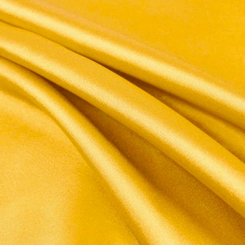 Payton GOLDEN YELLOW Faux Silk Minimal Stretch Charmeuse Satin Fabric by the Yard - 10017