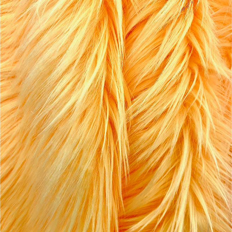 Sasha MANGO 2 Inch Long Pile Soft Luxury Faux Fur Fabric Fursuit, Cosplay Costume, Photo Prop, Trim, Throw Pillow, Crafts
